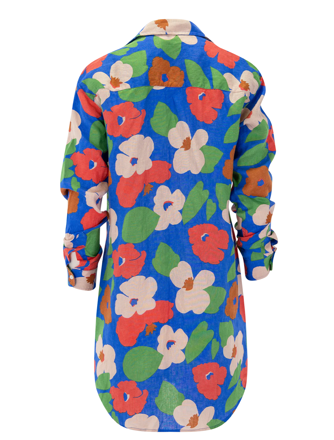 mary dress in bright blue floral - Image 3