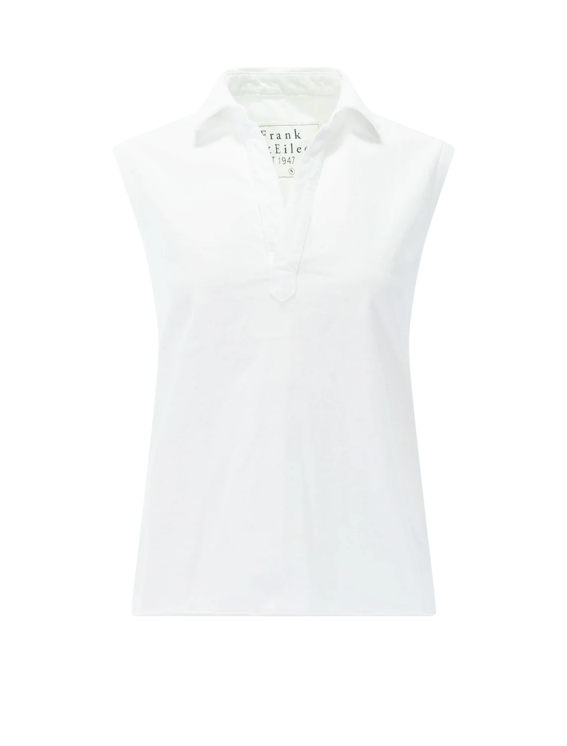 olivia popover collar tank in white