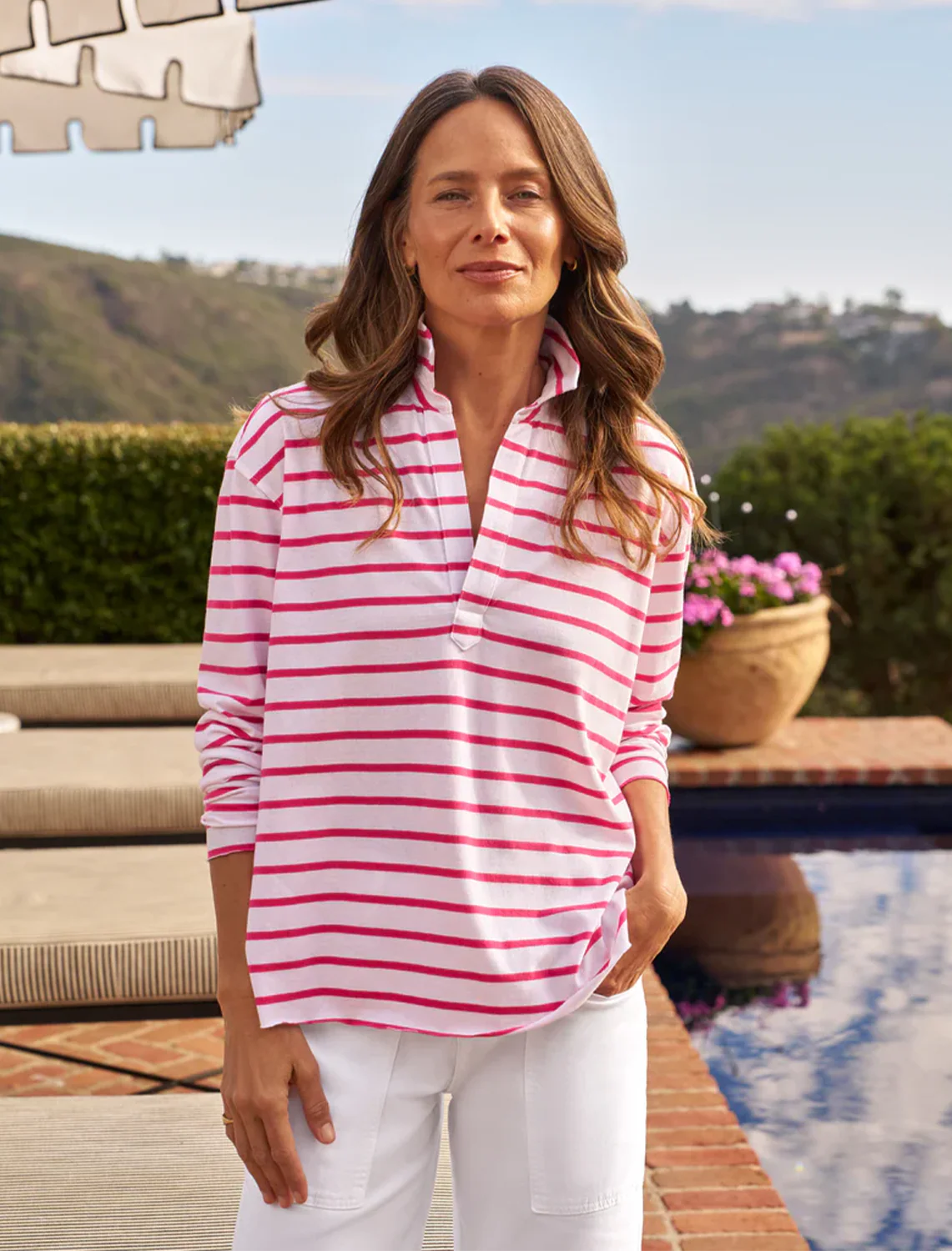 patrick popover in lotus stripe - Image 2