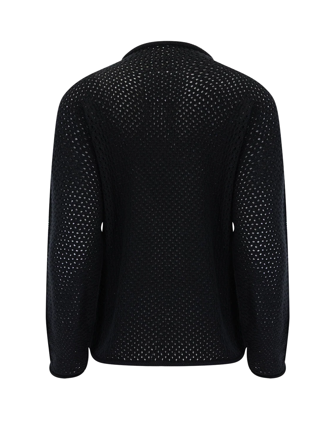 pointelle sweater in black - Image 3