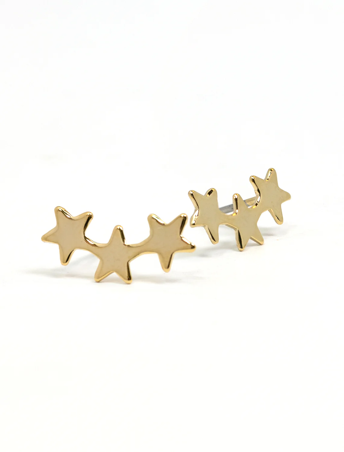 falling star studs in gold - Image 2