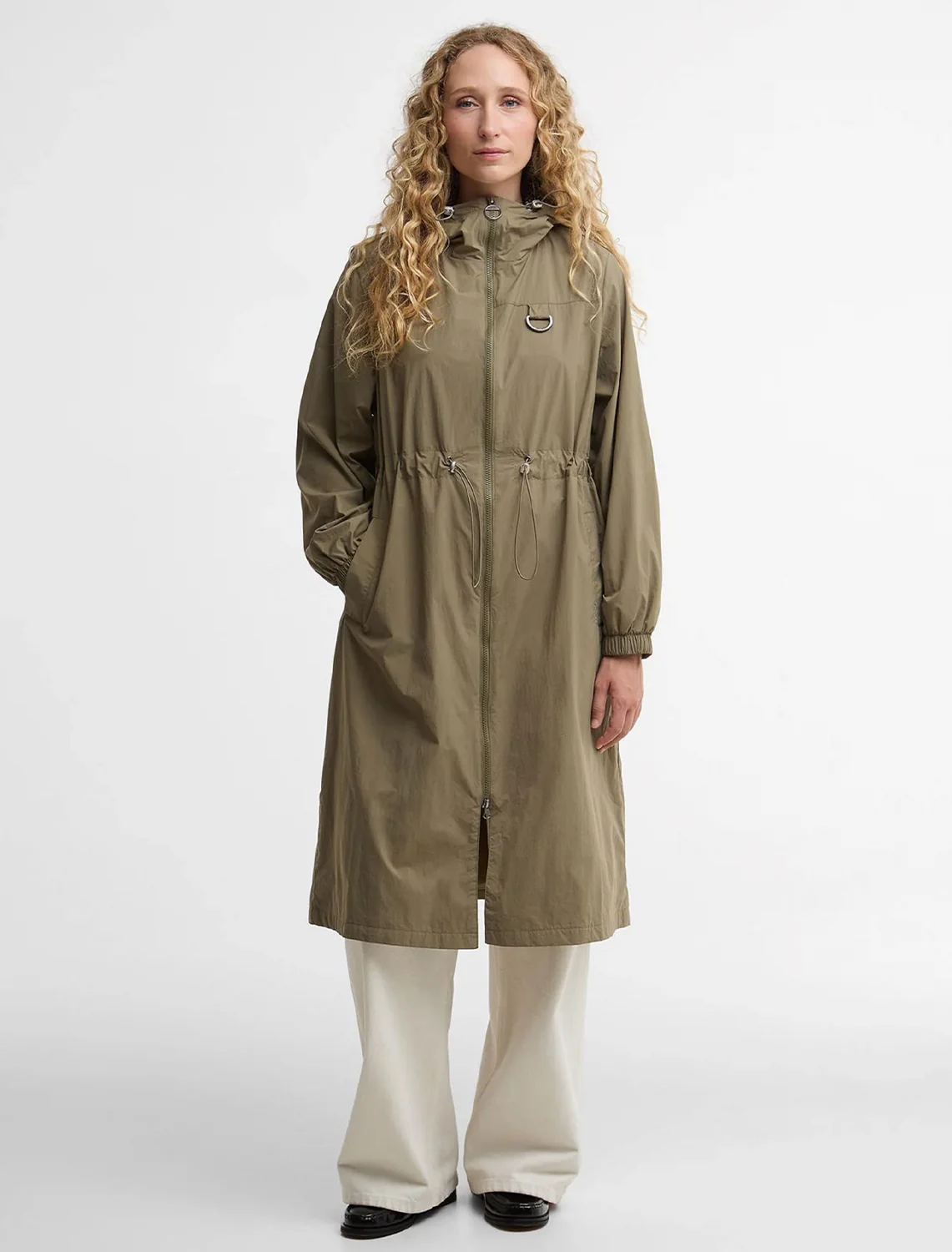 gracefield showerproof jacket in dusky green - Image 2