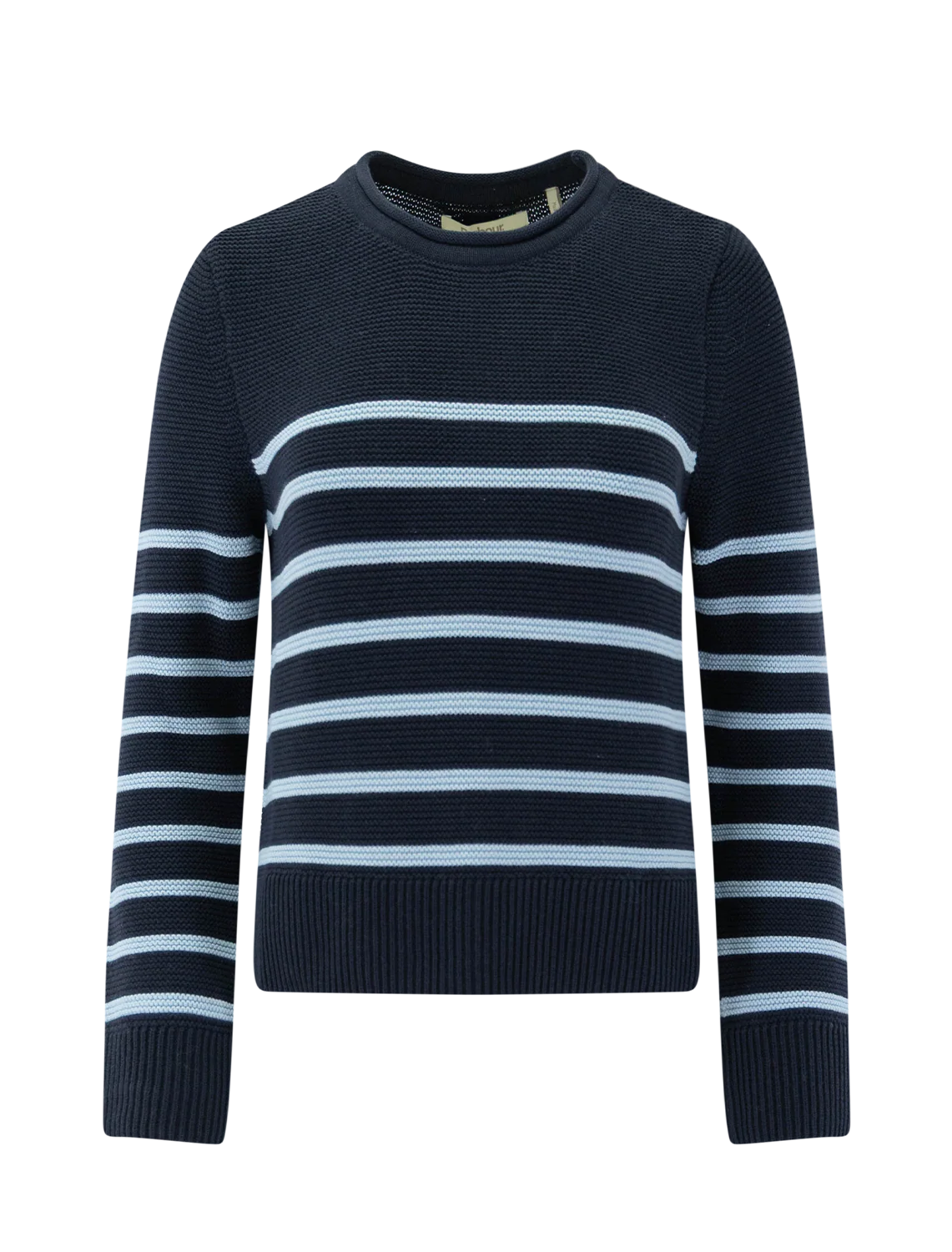 hinton knit jumper in dark navy stripe