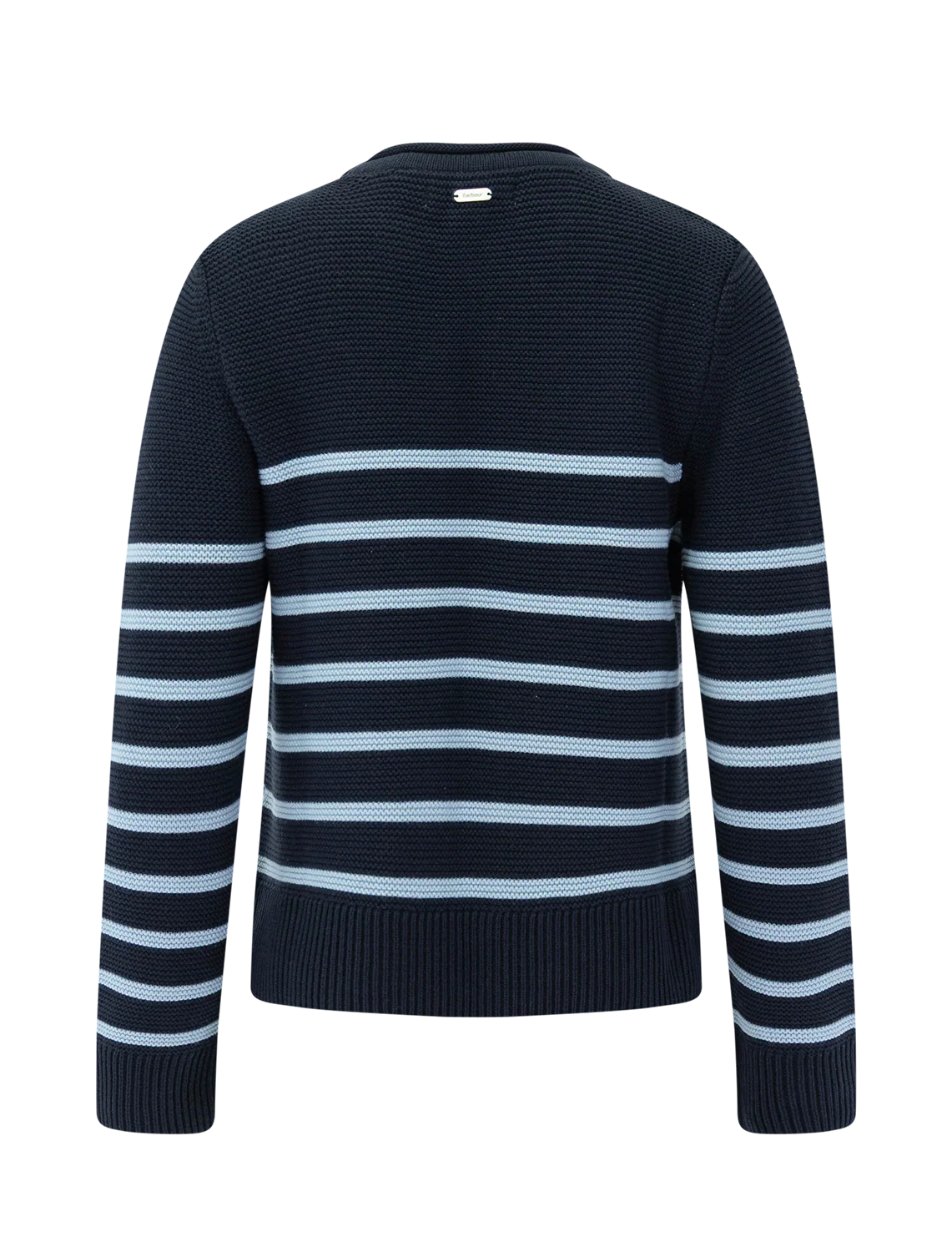 hinton knit jumper in dark navy stripe - Image 3