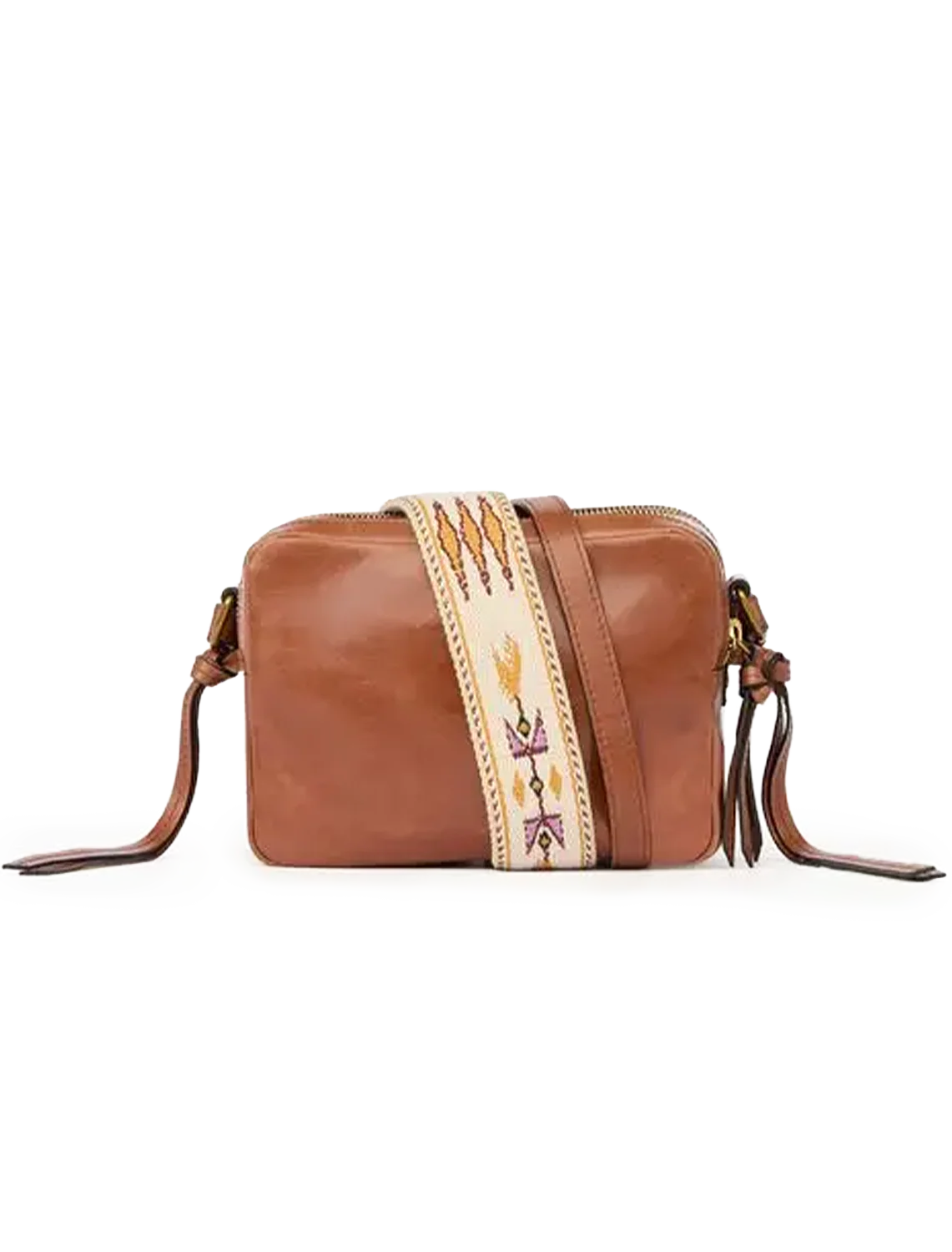 wardy camera bag in cognac - Image 3