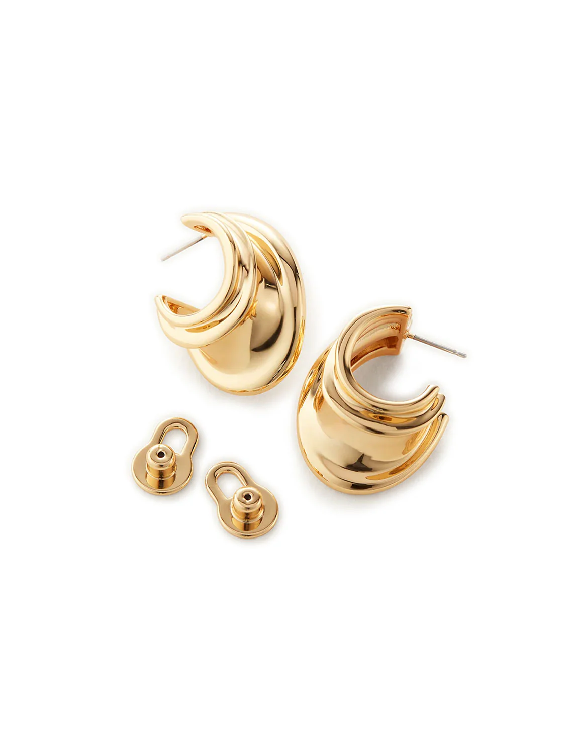 leona hoops in gold - Image 3