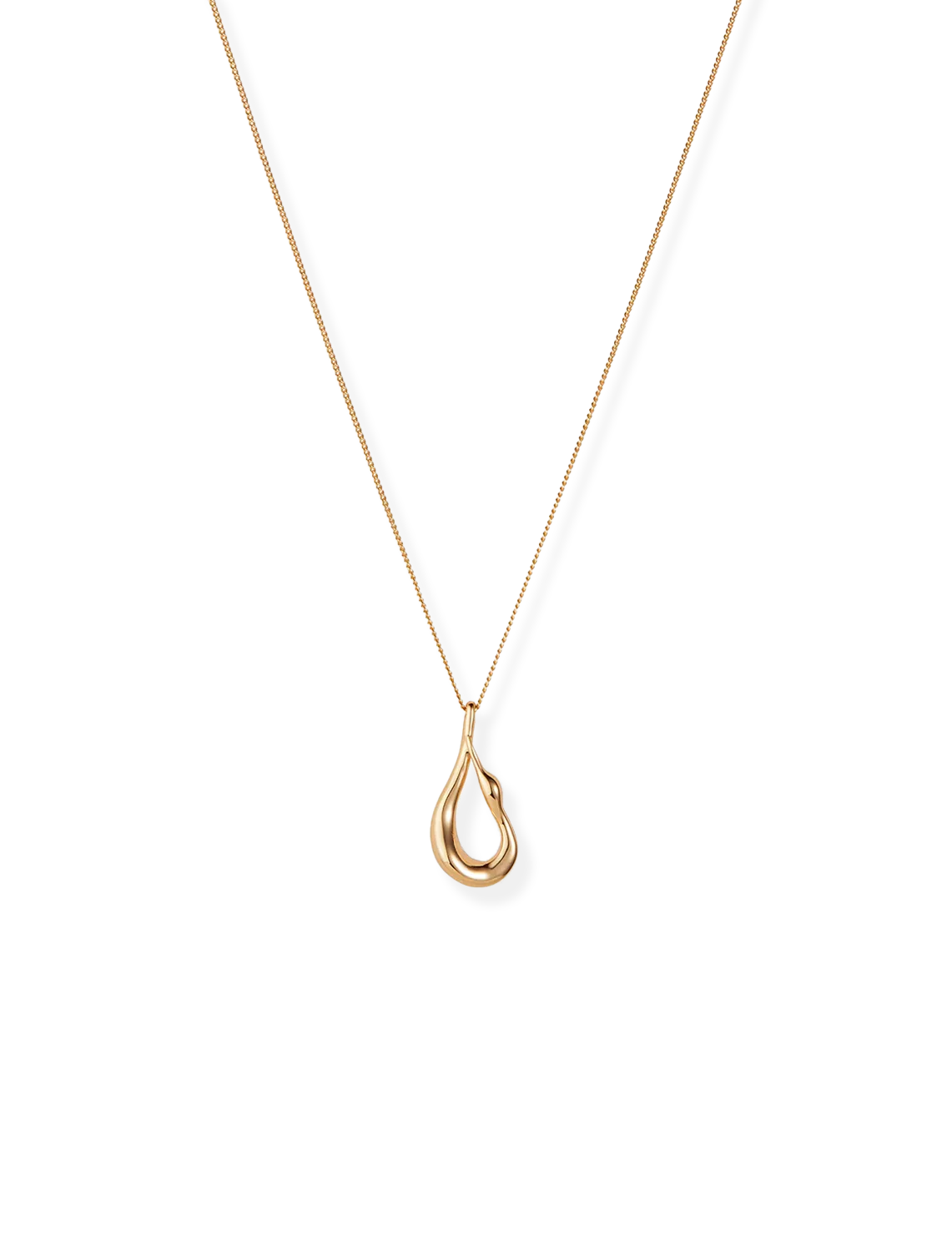 mini egret pendant necklace in gold