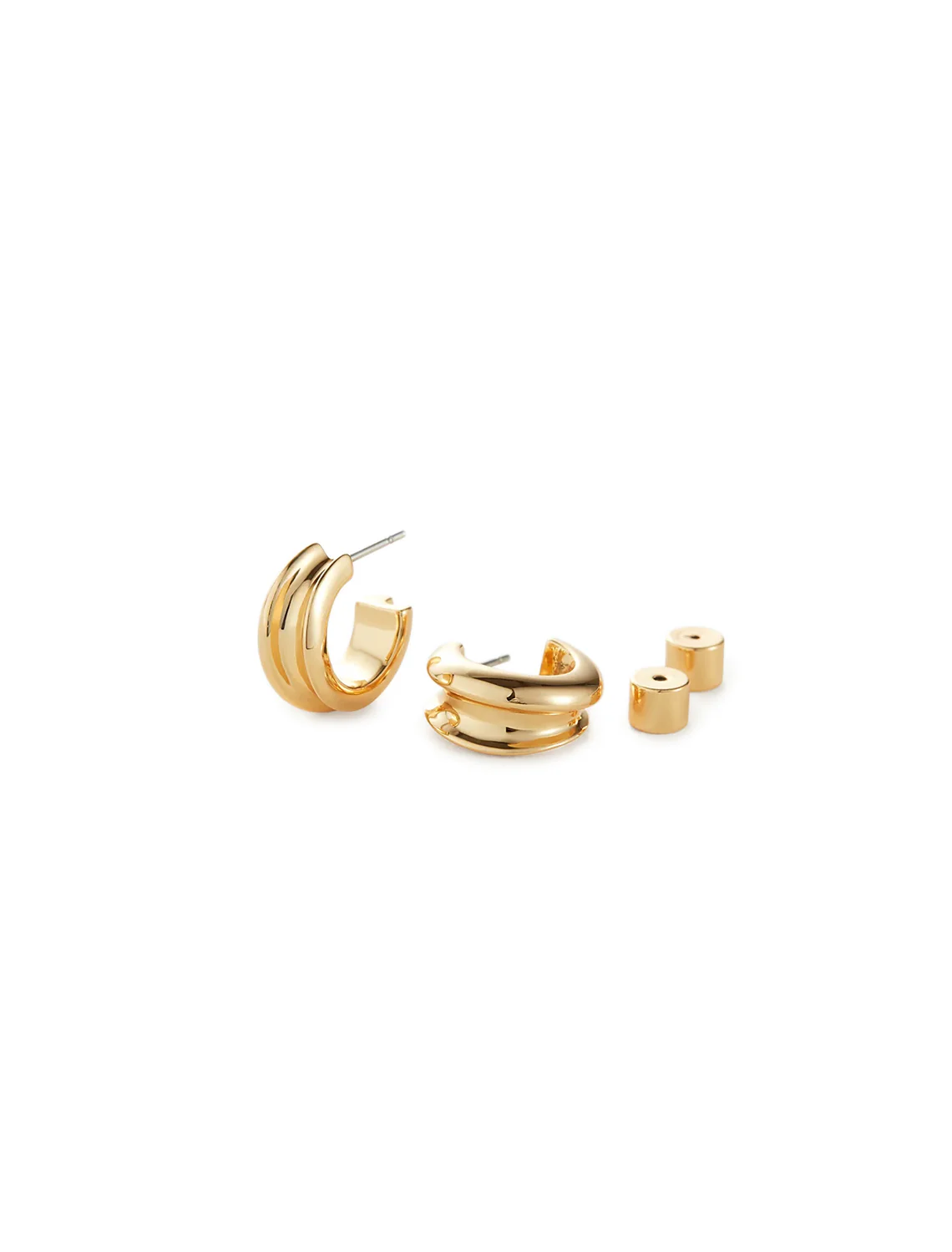 mini lennon hoops in gold - Image 3