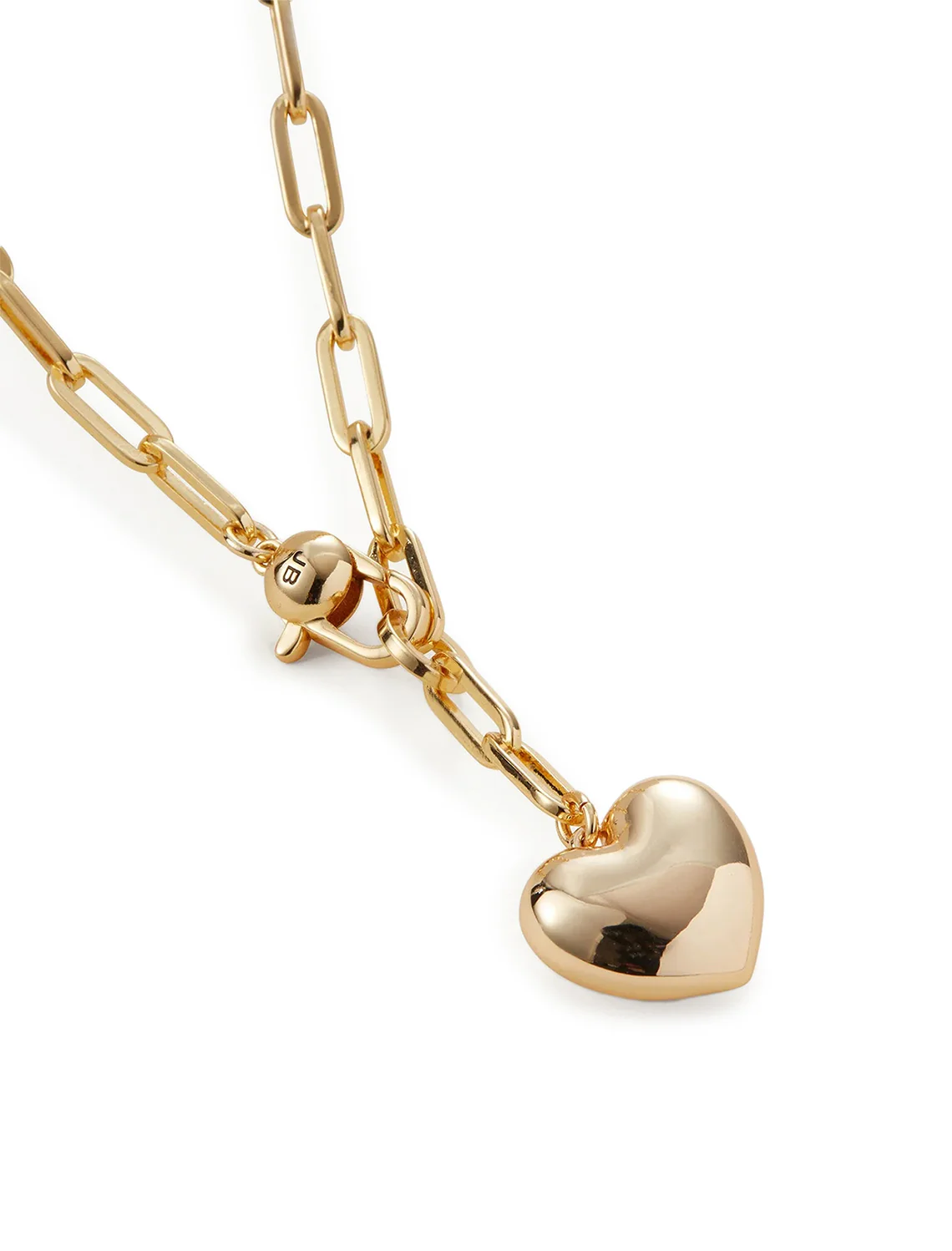 puffy heart chain necklace in gold - Image 3