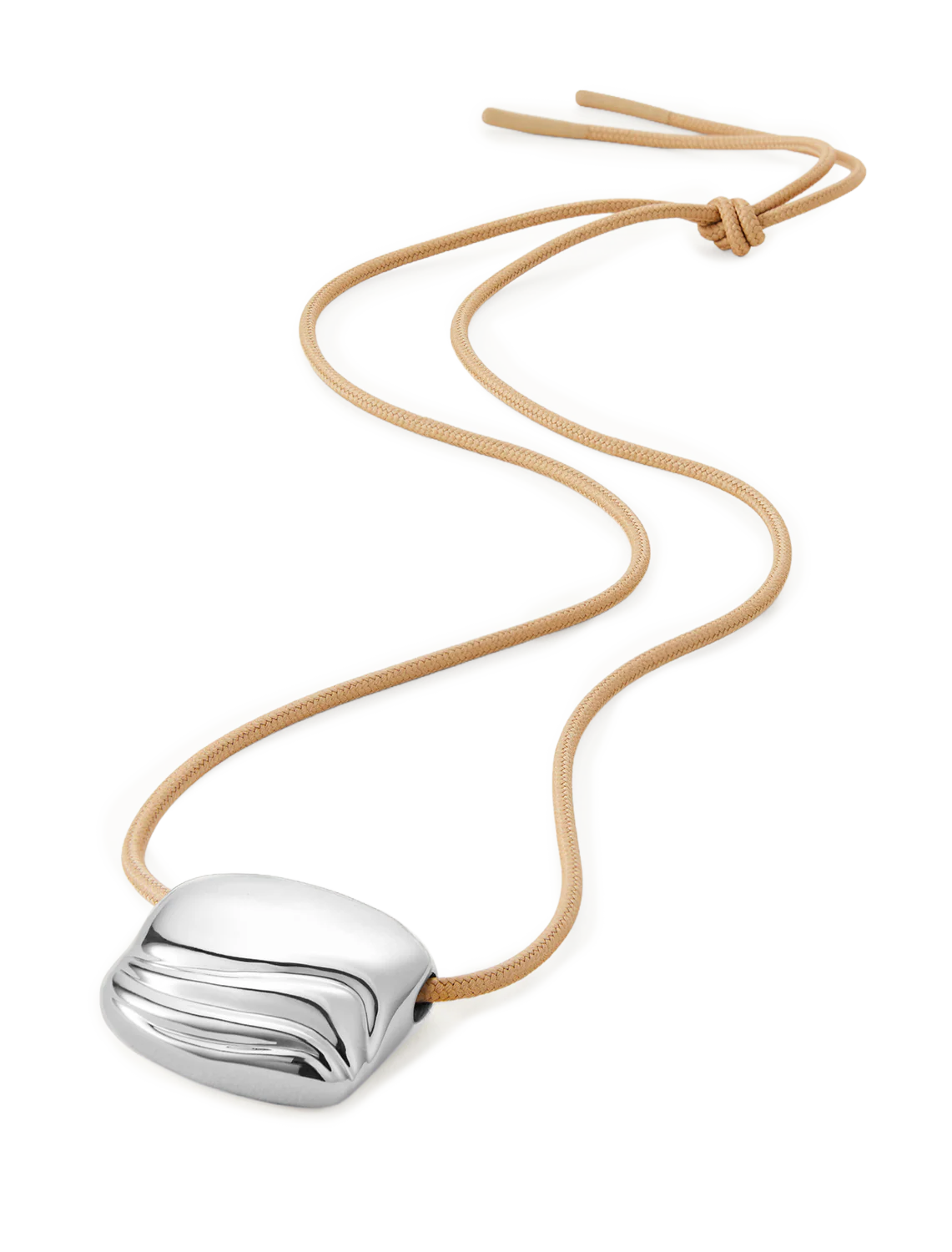 rue rope necklace in silver