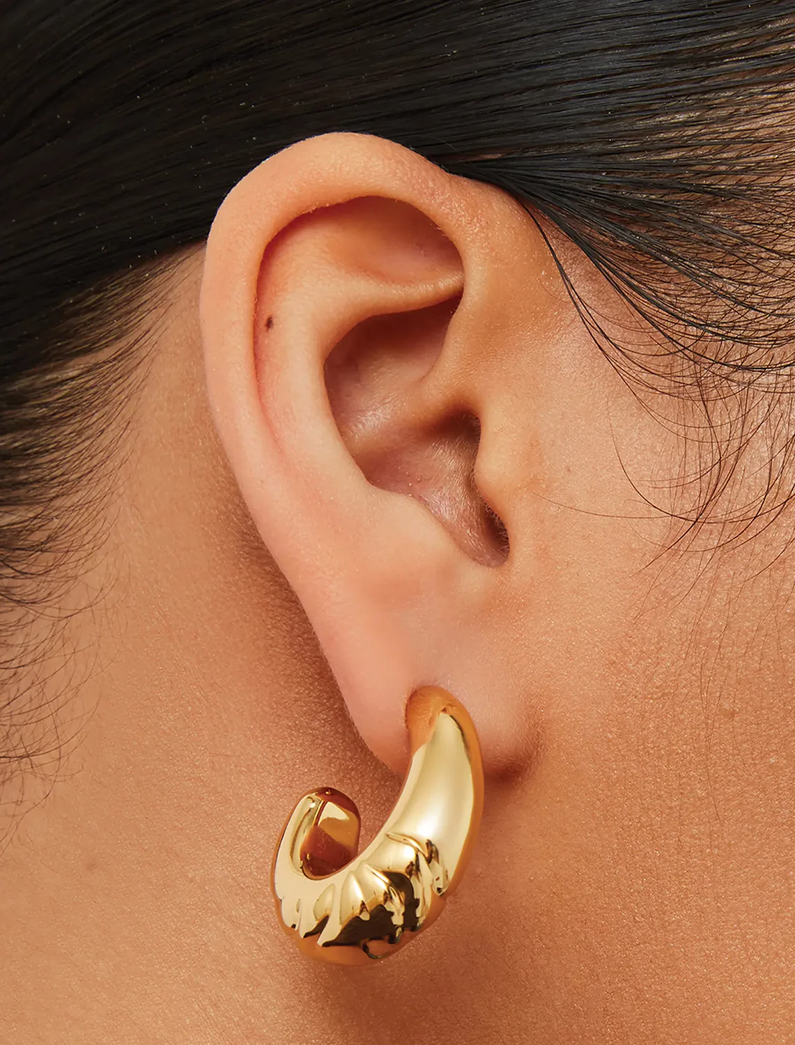 slim nelle hoops in gold - Image 2