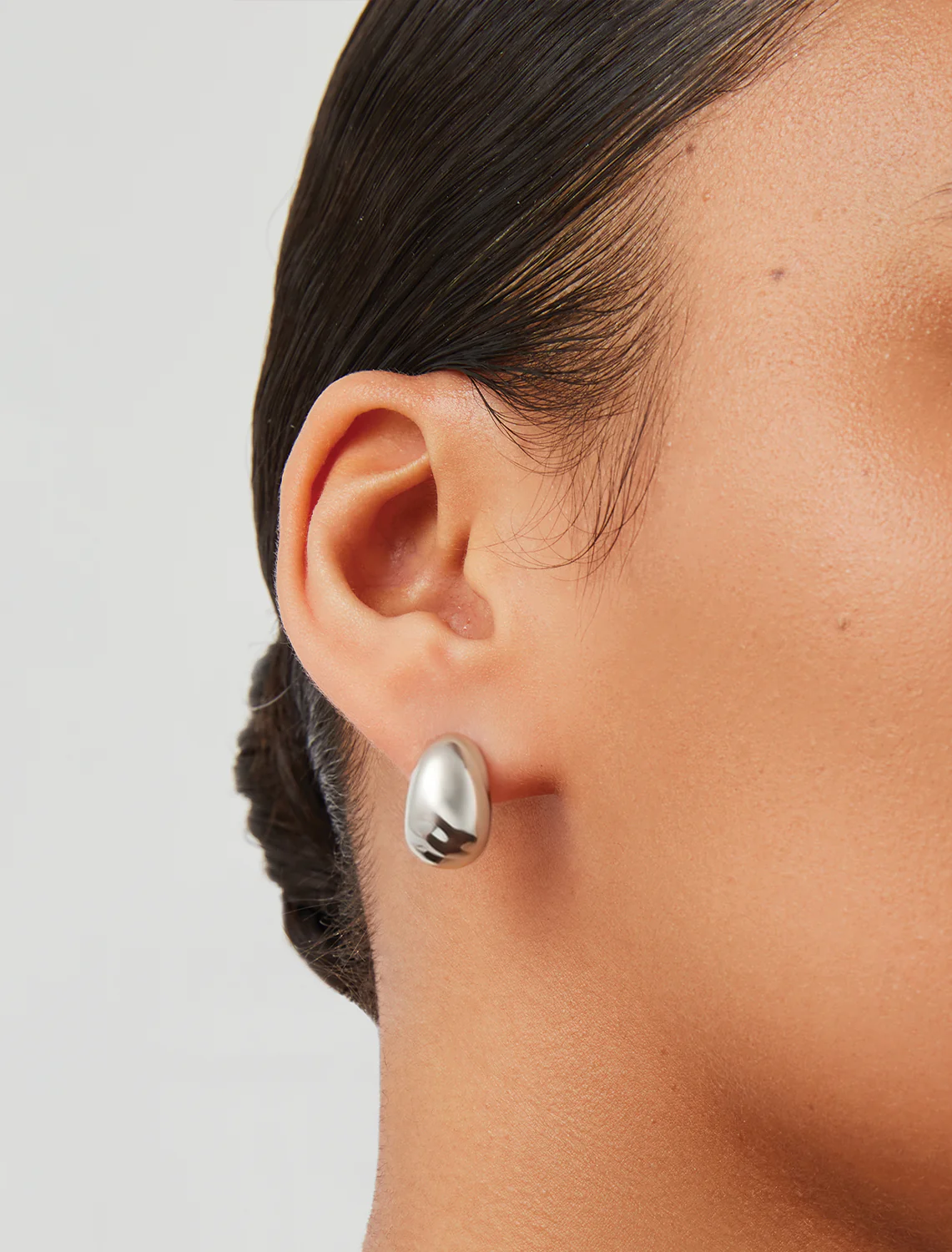 small nelle hoops in silver - Image 2