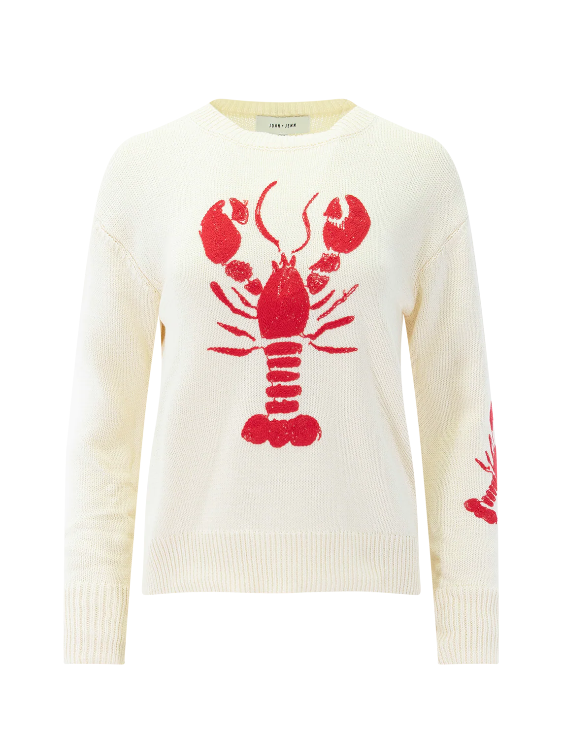 caesar lobster embroidery pullover