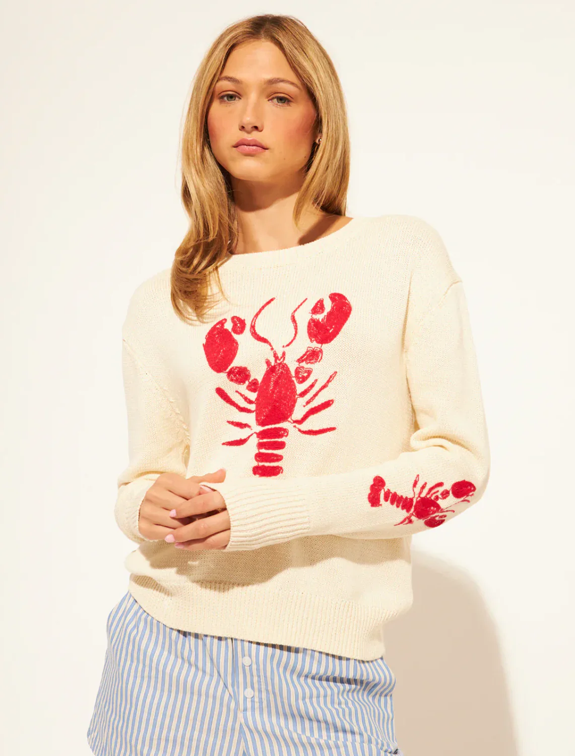 caesar lobster embroidery pullover - Image 2