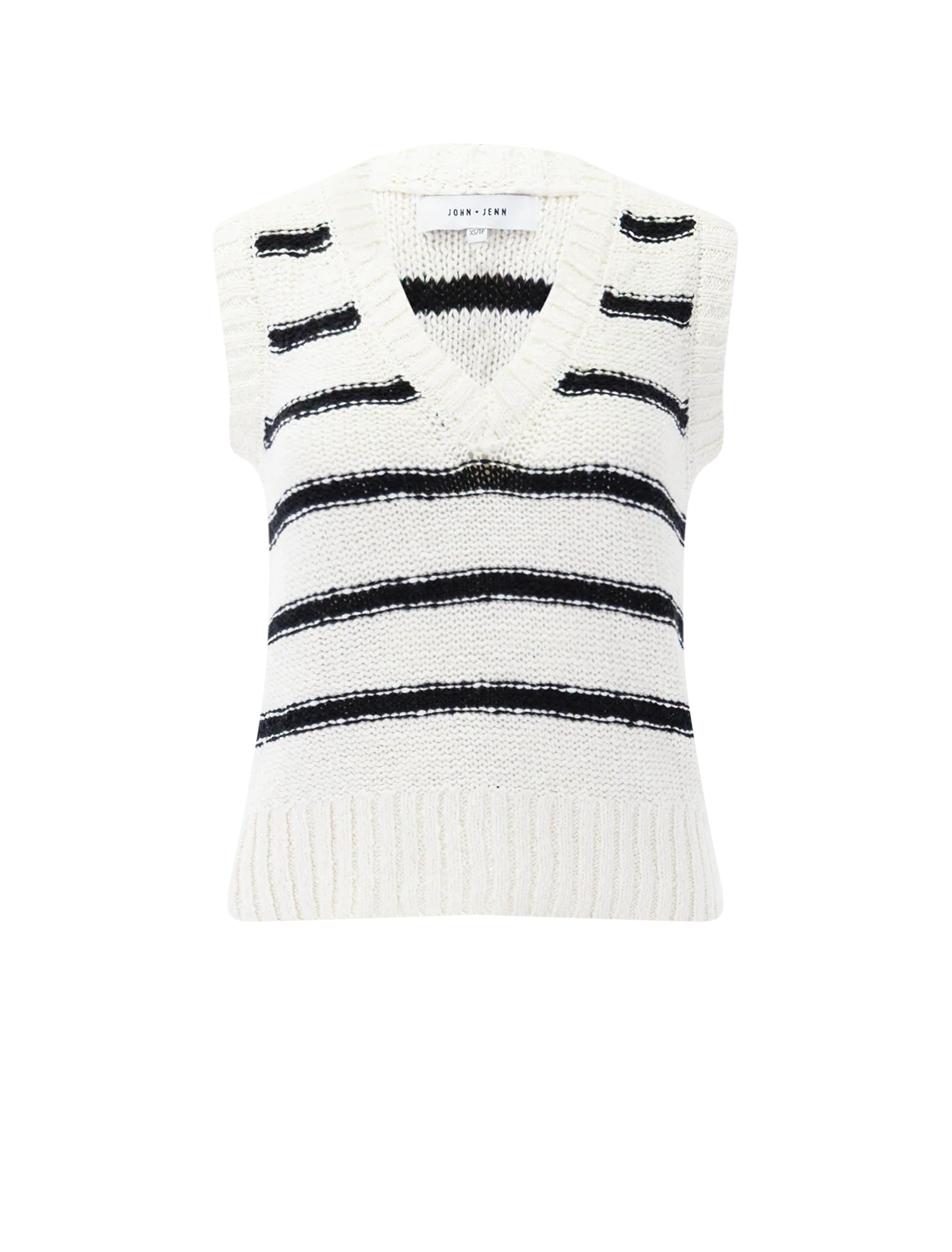 talon knit vest in sailor stripe