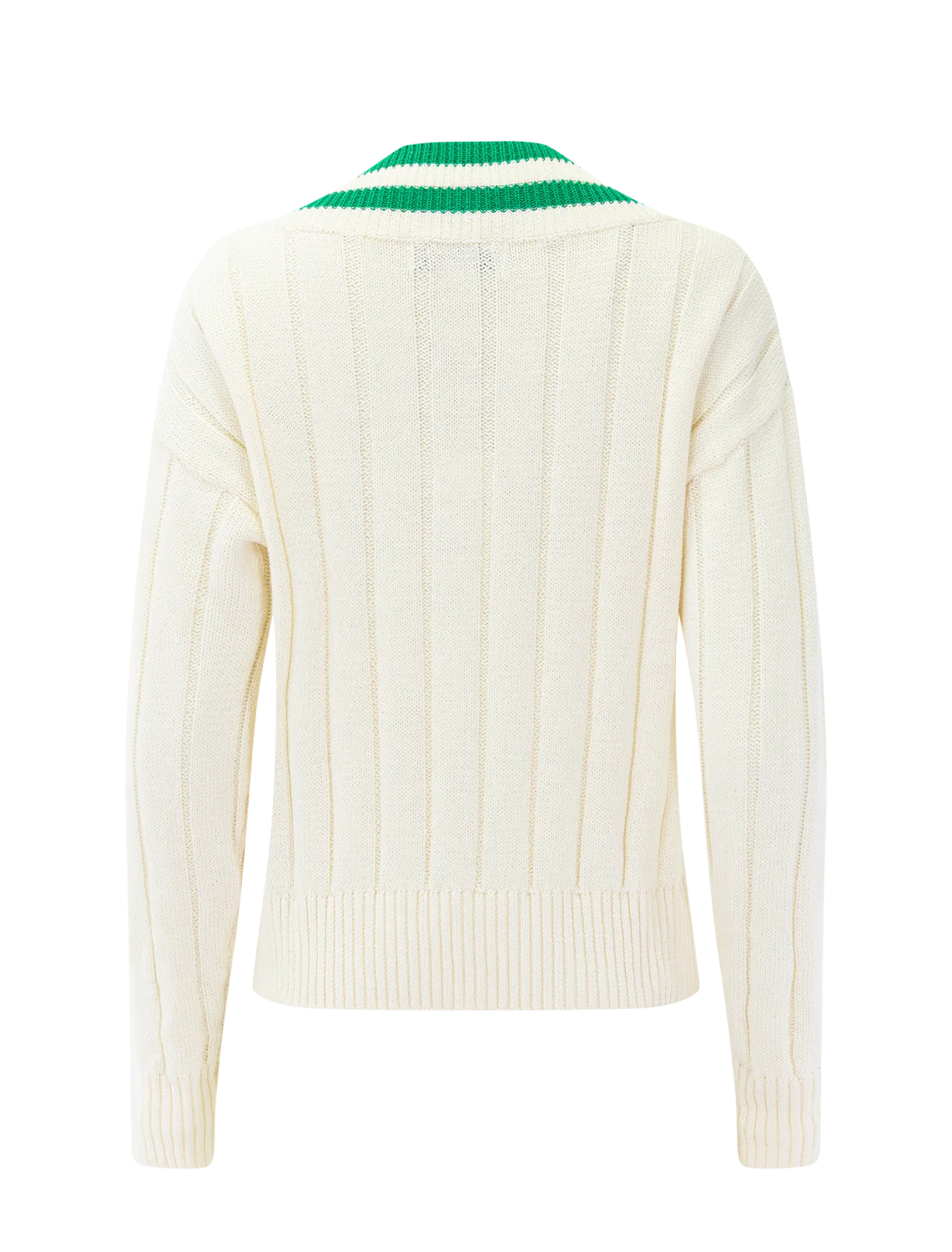 theodore collegiate v neck sweater in clover - Image 3