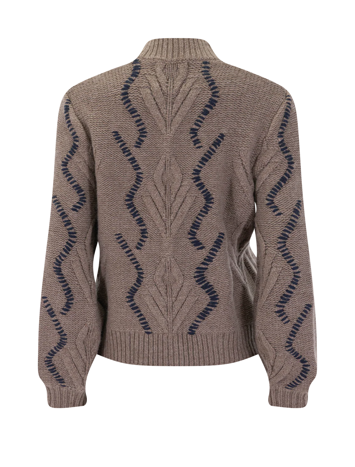 overstitch cable turtleneck in late autumn - Image 3