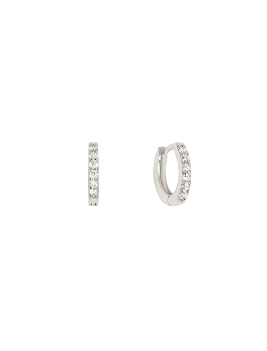 katerina pave hoops in white gold