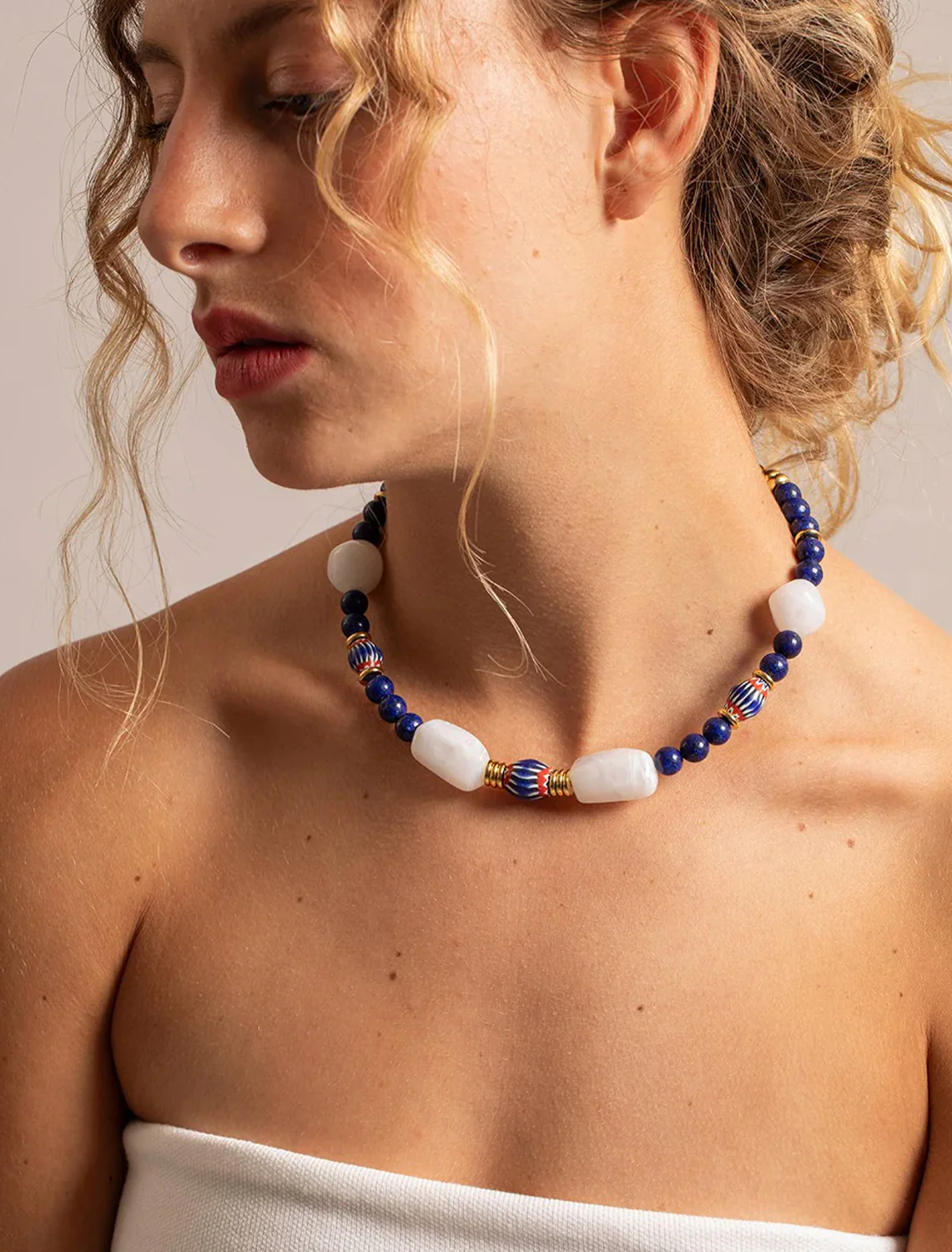 calista perle bleue chain - Image 2