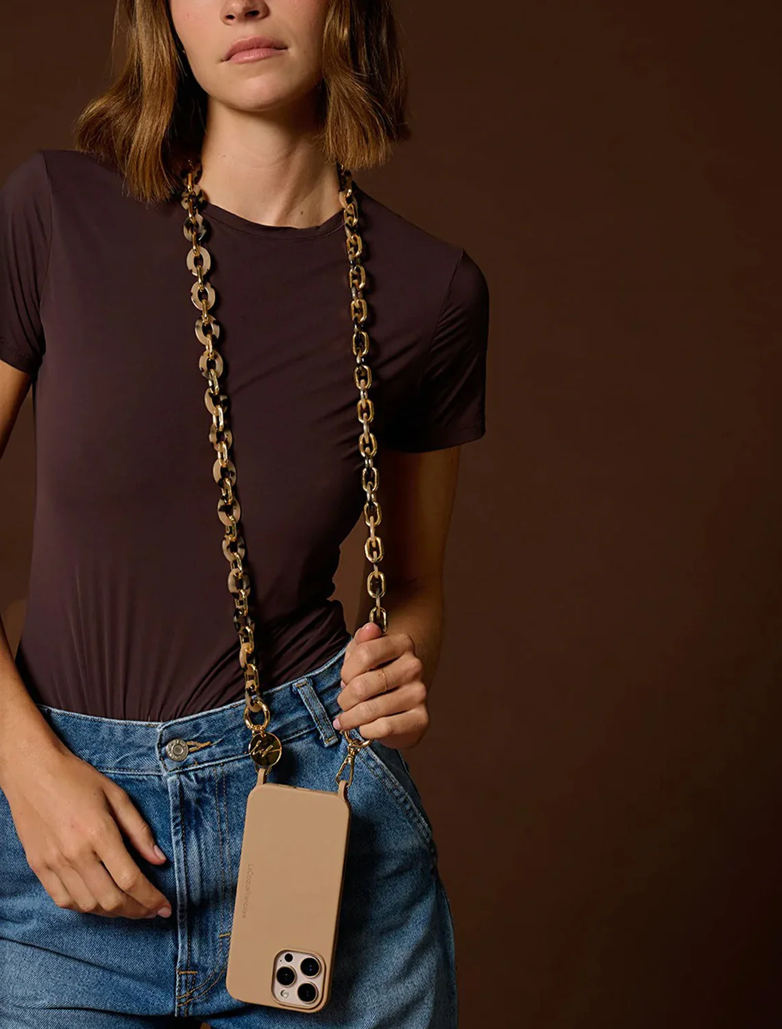 cassy ecailee beige chain - Image 2