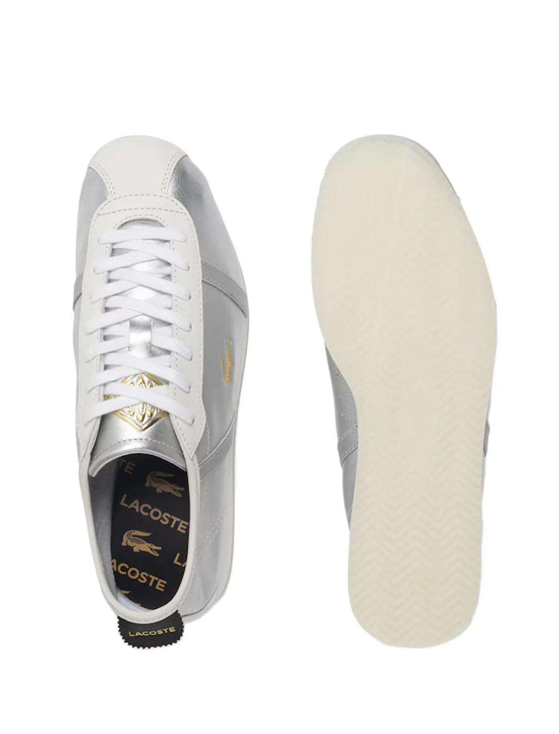 club low sneaker in white and silver - Image 5