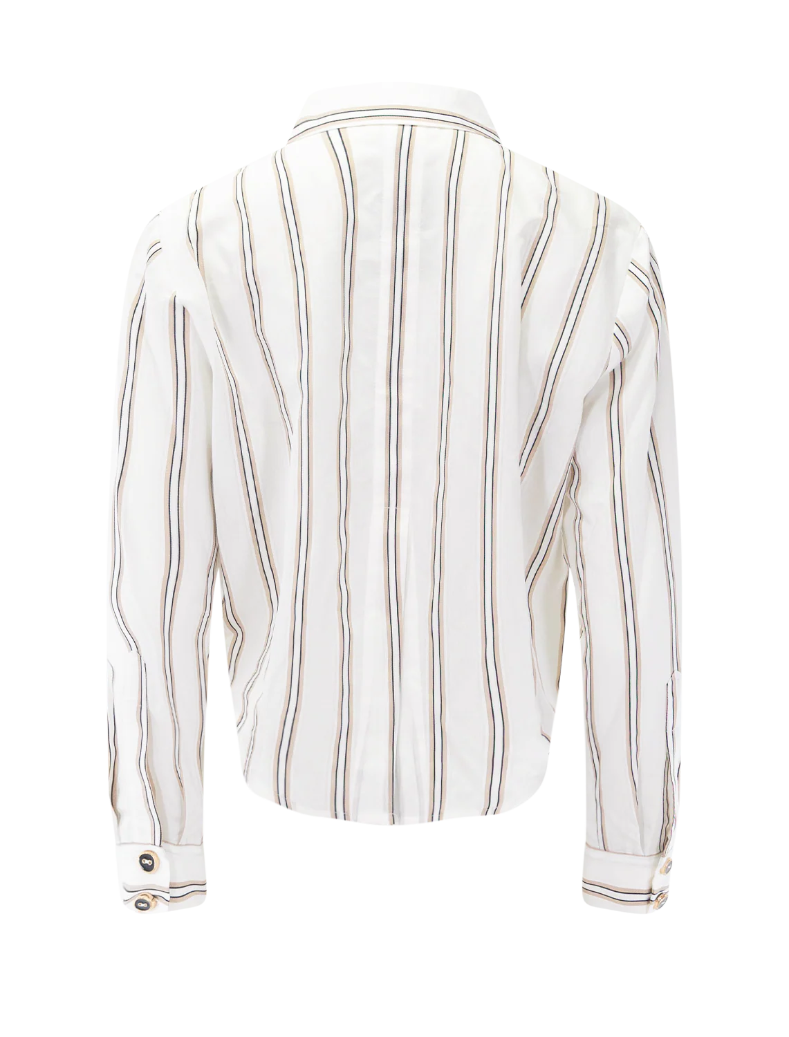 cosette shirt in ivory, khaki, and black stripe - Image 3