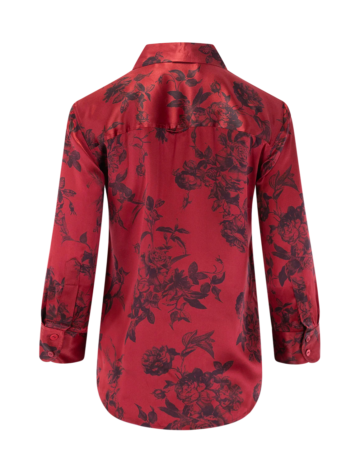 dani blouse in burgundy painterfly print - Image 3