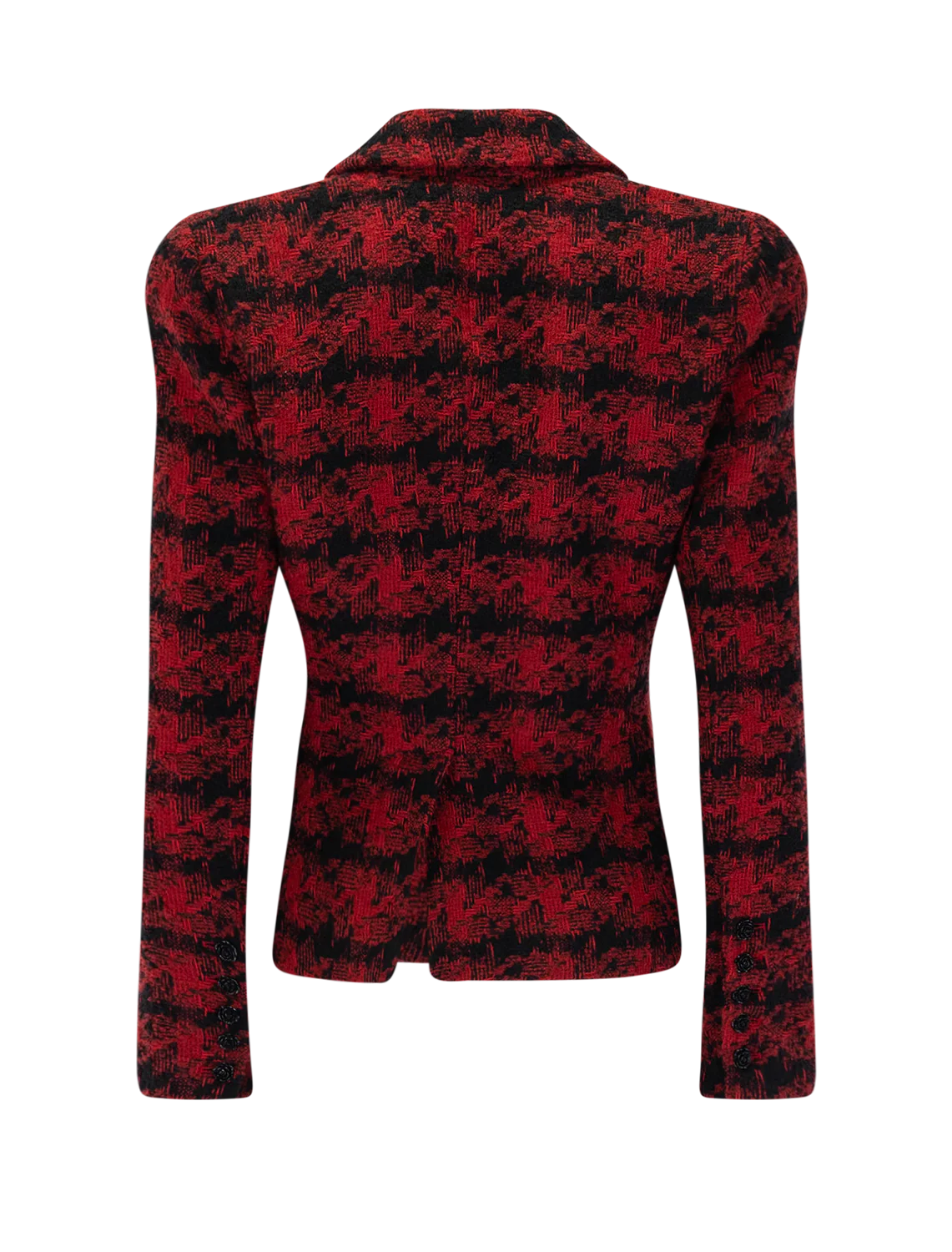 kaisley blazer in red and black houndstooth - Image 3
