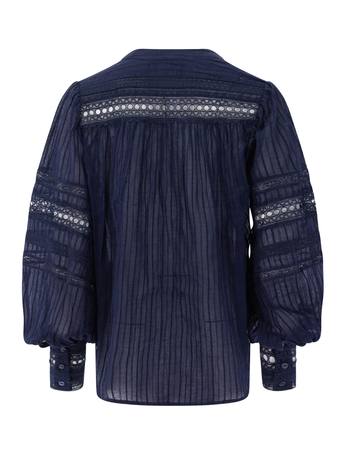kiera trim blouse in midnight - Image 3