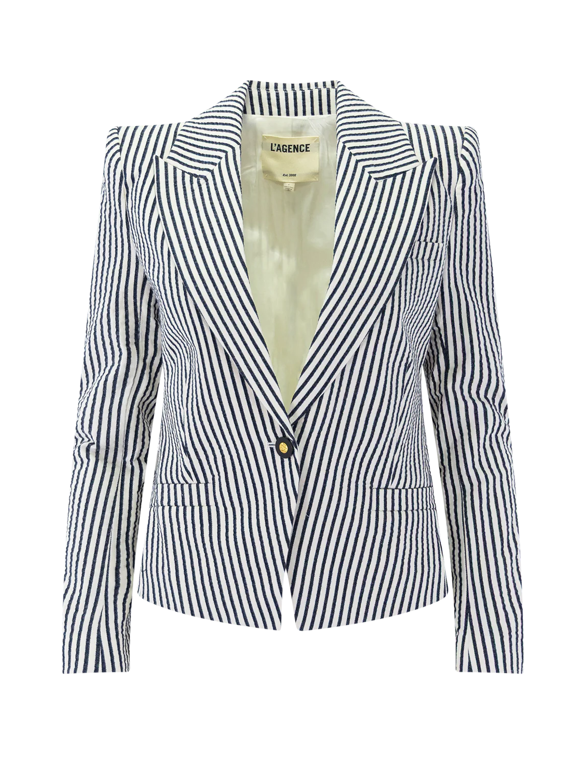 misa blazer in ivory and midnight stripe