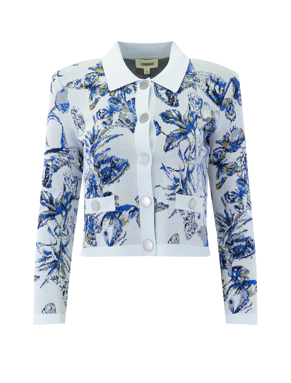 osiris jacquard cardi in watercolor butterfly