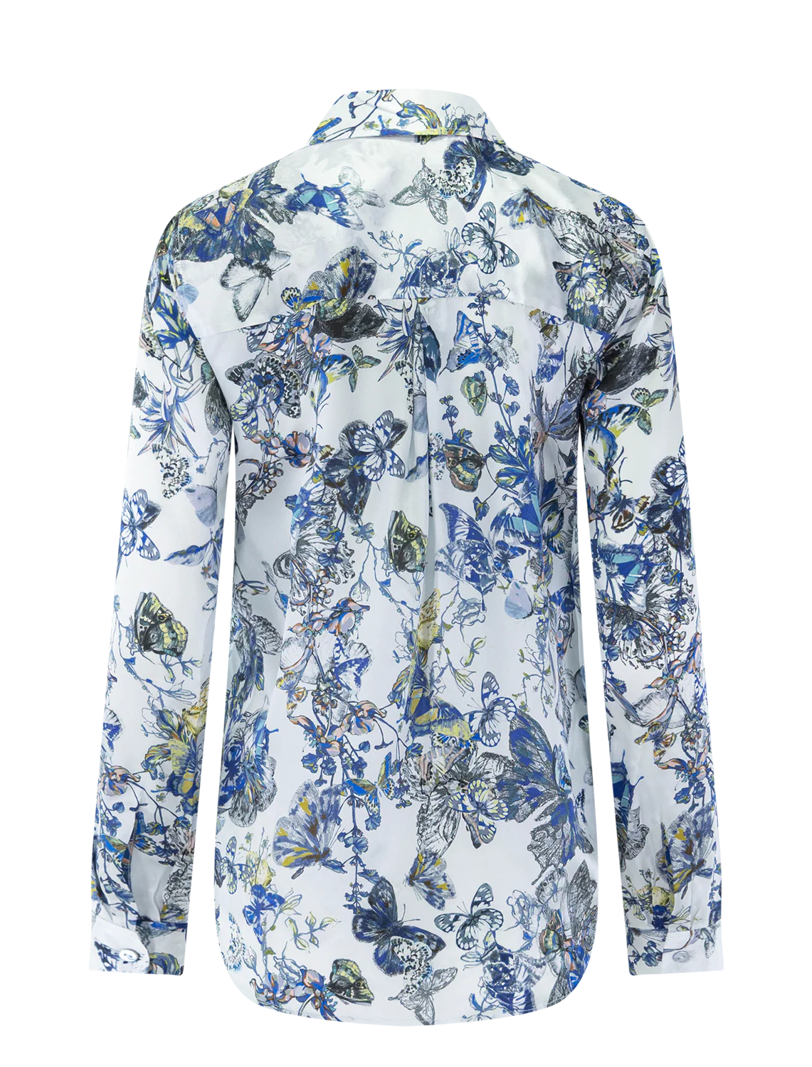 tyler silk blouse in watercolor butterfly - Image 3