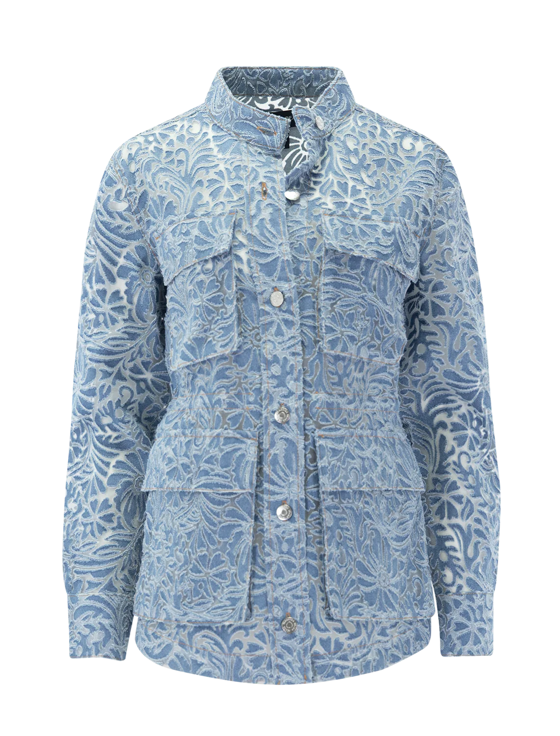 lane jacket with burnout floral