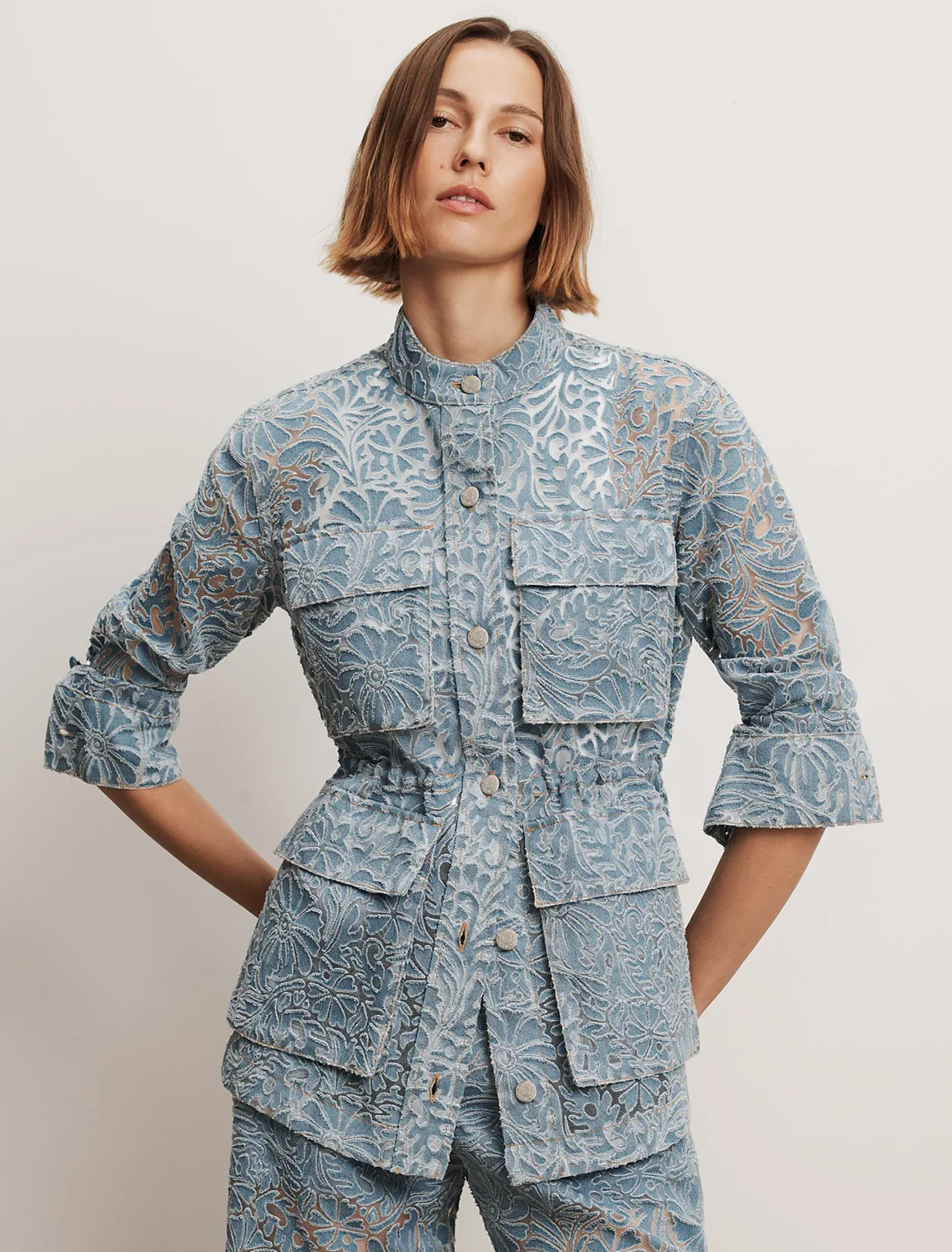 lane jacket with burnout floral - Image 2