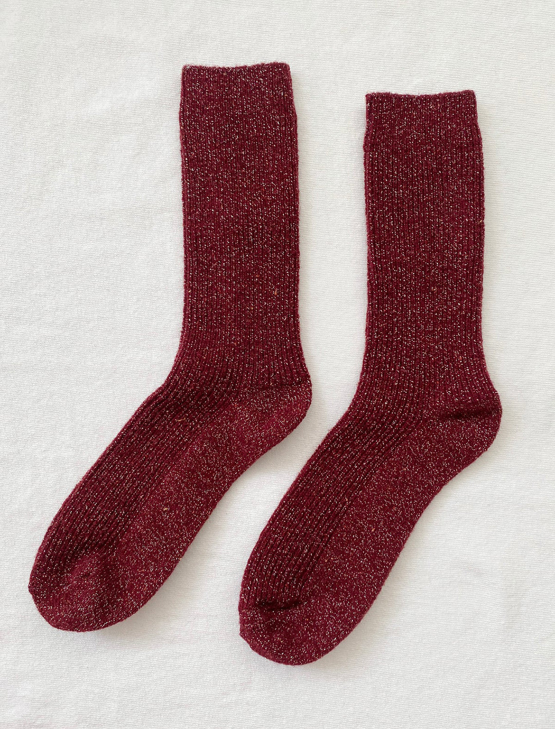winter sparkle socks in wine - Image 3
