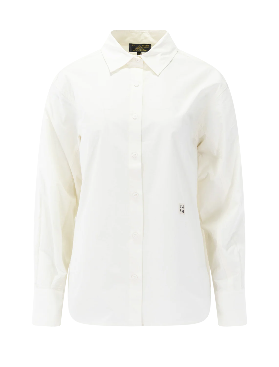 creased cotton shirt in off white
