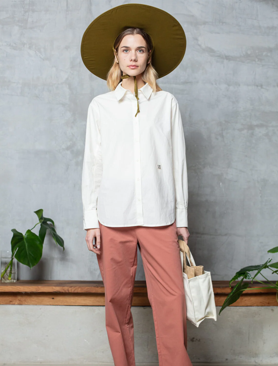 creased cotton shirt in off white - Image 2