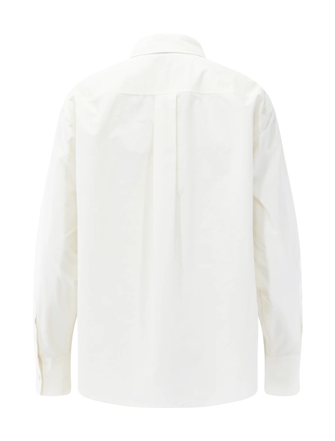 creased cotton shirt in off white - Image 3
