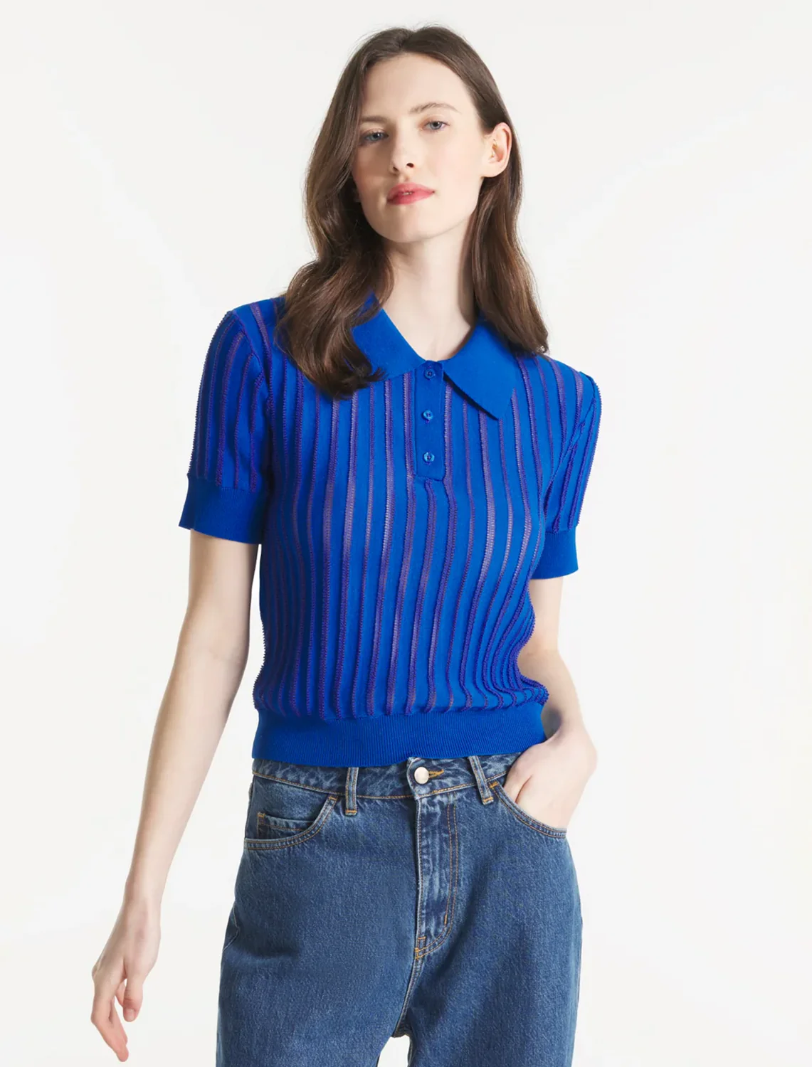 sally sweater in vivid blue - Image 2