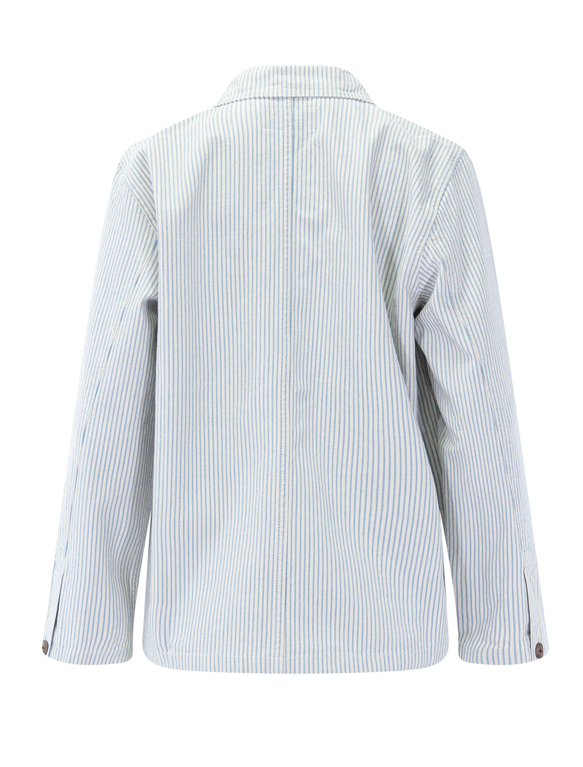 vame work jacket in blue stripe - Image 3