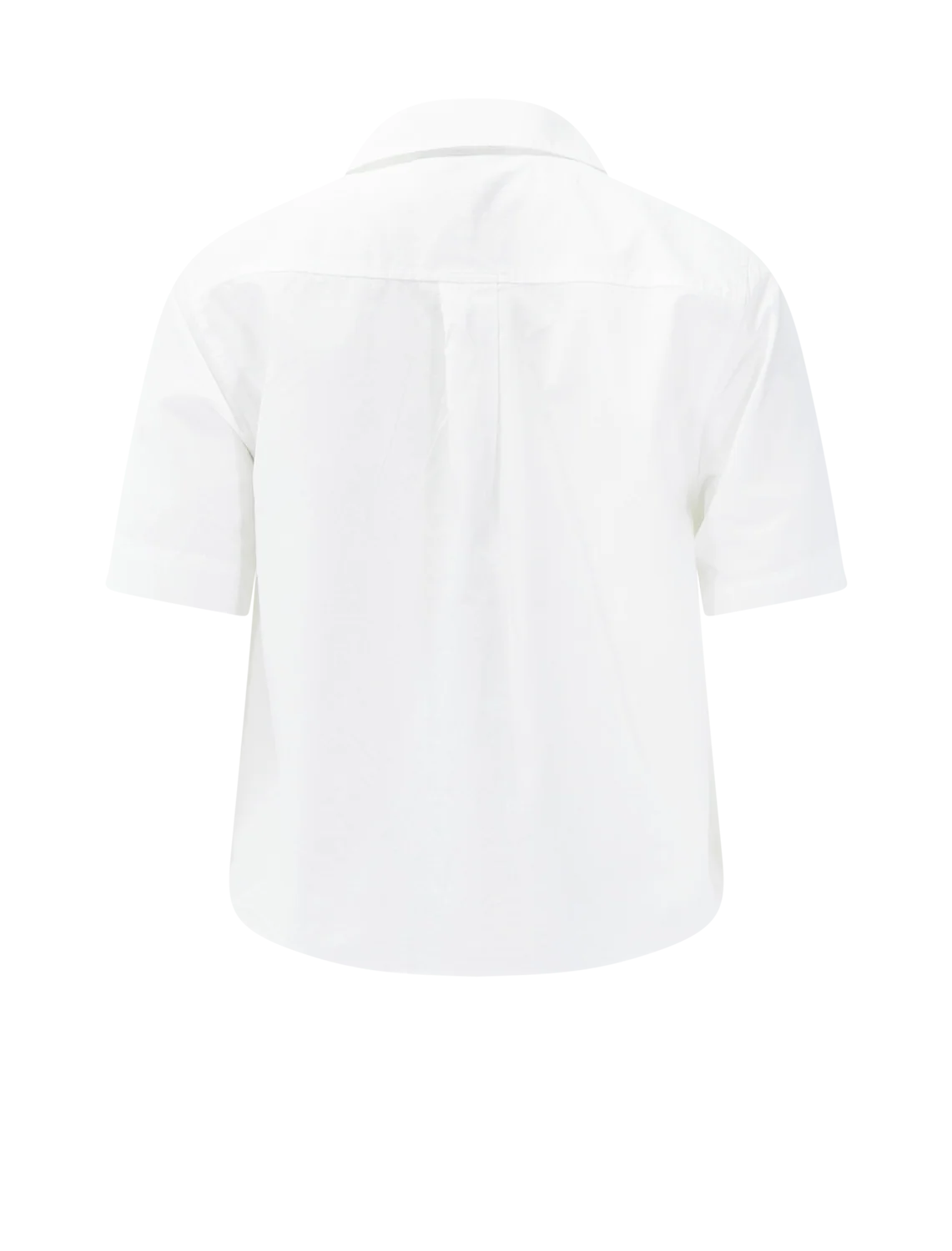 folded sleeve button down in white - Image 3