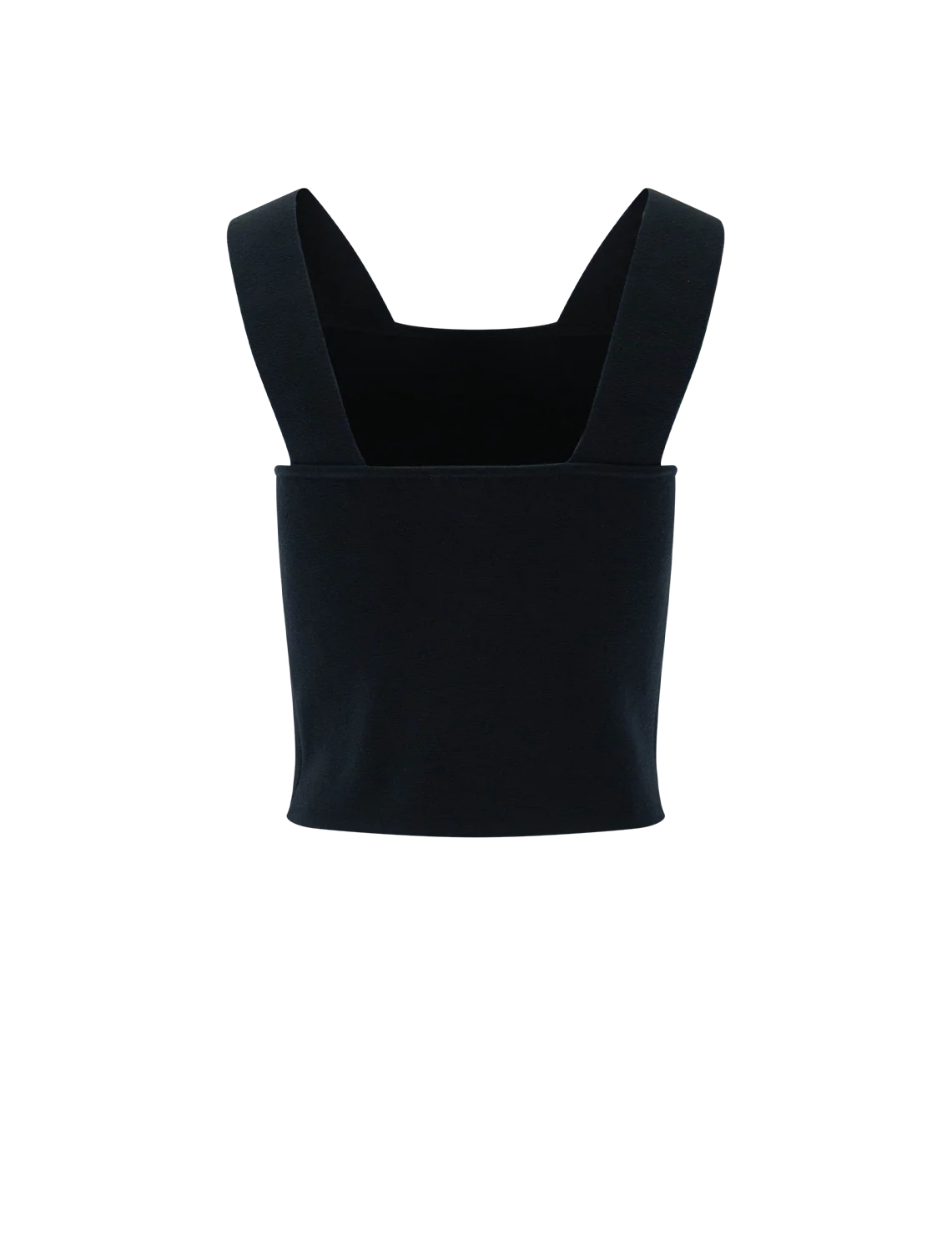 wide strap knit tank in black - Image 3