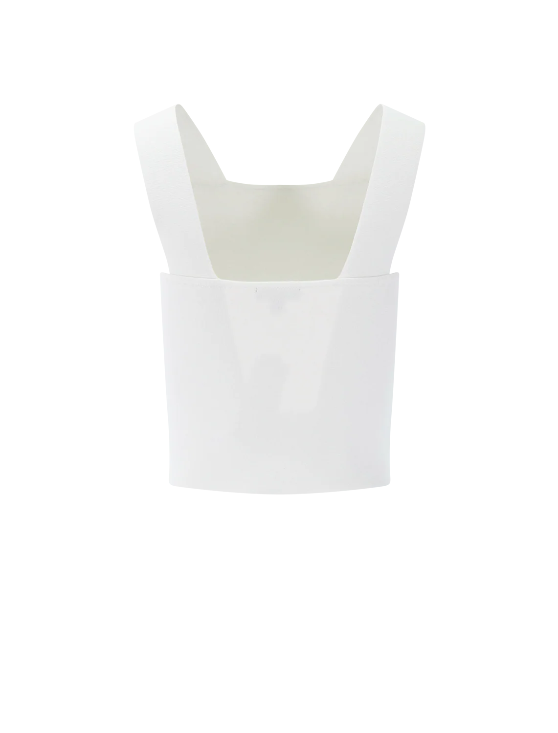 wide strap knit tank in white - Image 3