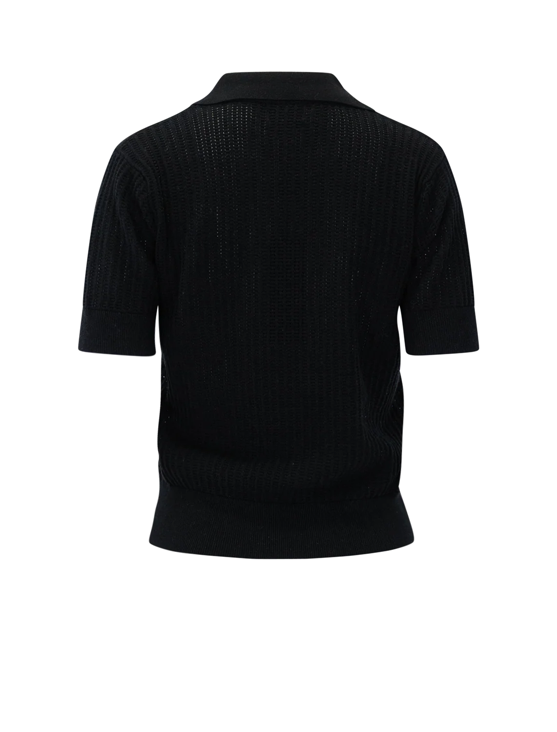 emery knit polo in caviar - Image 3