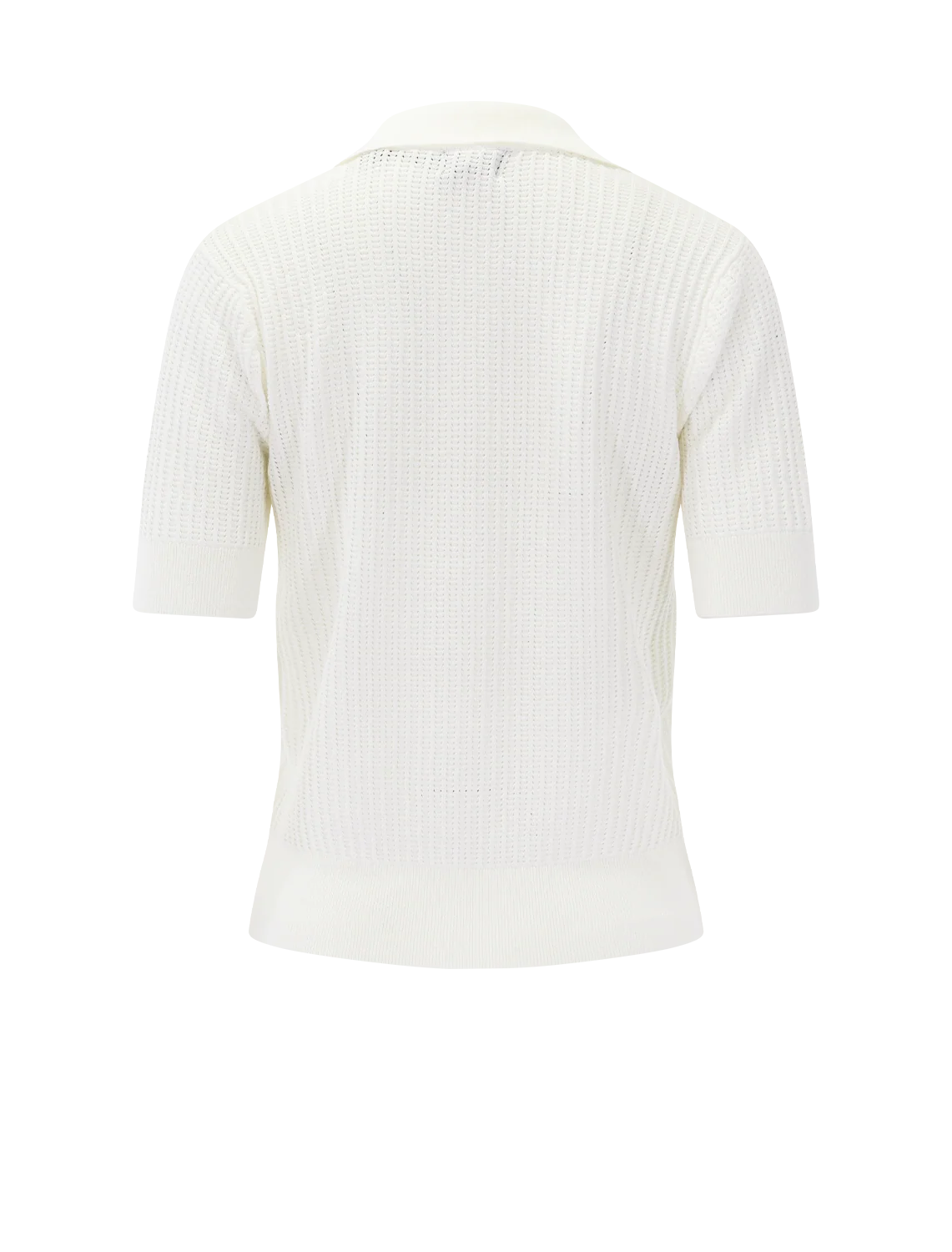emery knit polo in chalk - Image 3