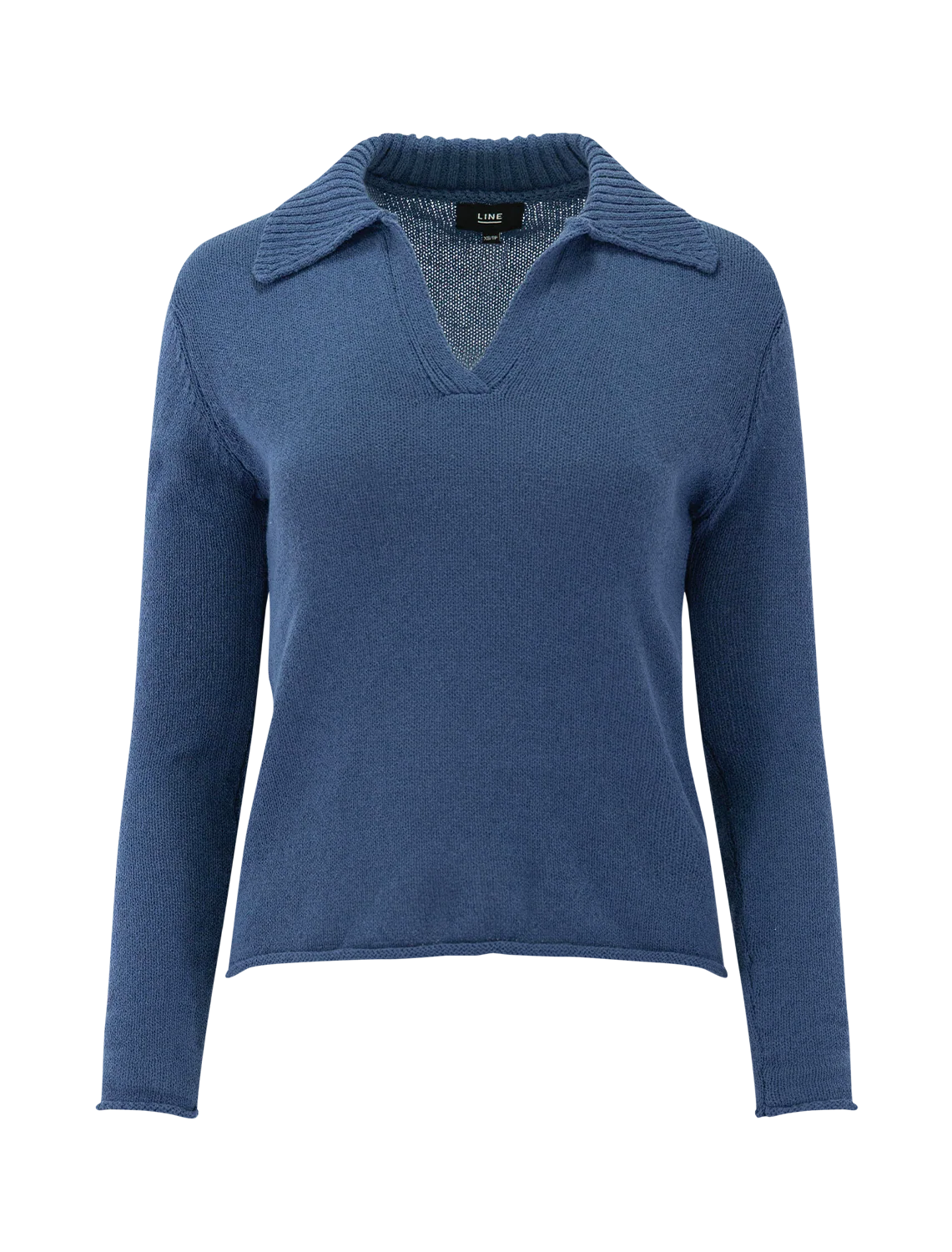 pepper henley pullover in blue lagoon
