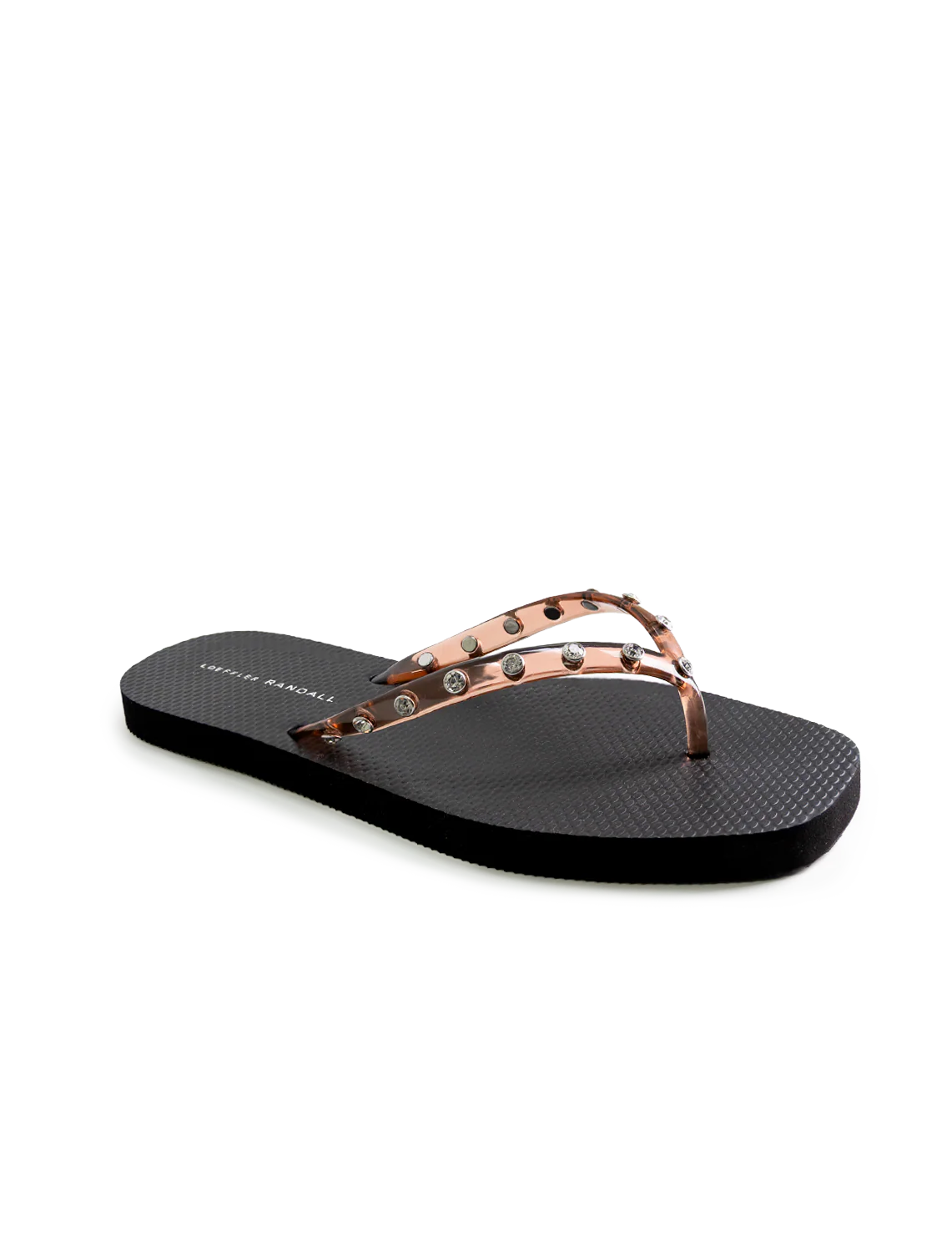 taryn jelly flip flops with rhinestones