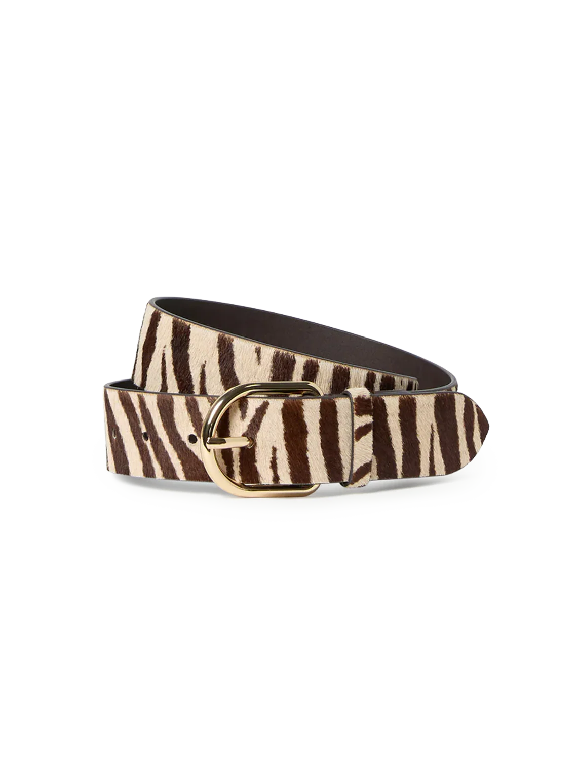 vintage zebra hair calf belt