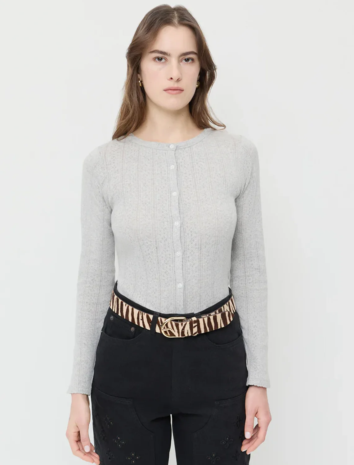vintage zebra hair calf belt - Image 2
