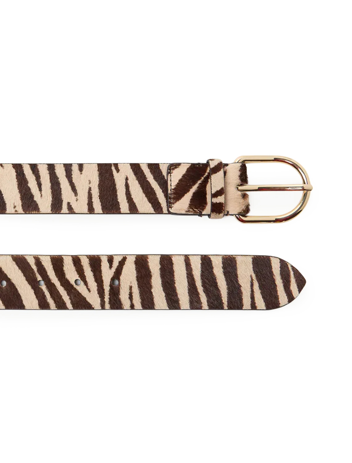 vintage zebra hair calf belt - Image 3